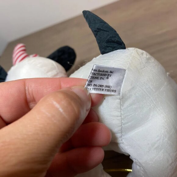 Snoopy Nylon Plush Toy Stuffed Animal Christmas Antlers Puffy - Picture 6 of 7